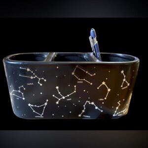3 slot ceramic astrology constellation makeup brush holder !
